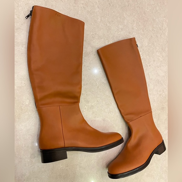 FRAME Le Ramsey Knee High Boot In Tobacco Size 39 - Picture 5 of 17